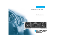 Blaupunkt Atlanta-RCM-169 - Owners Manual